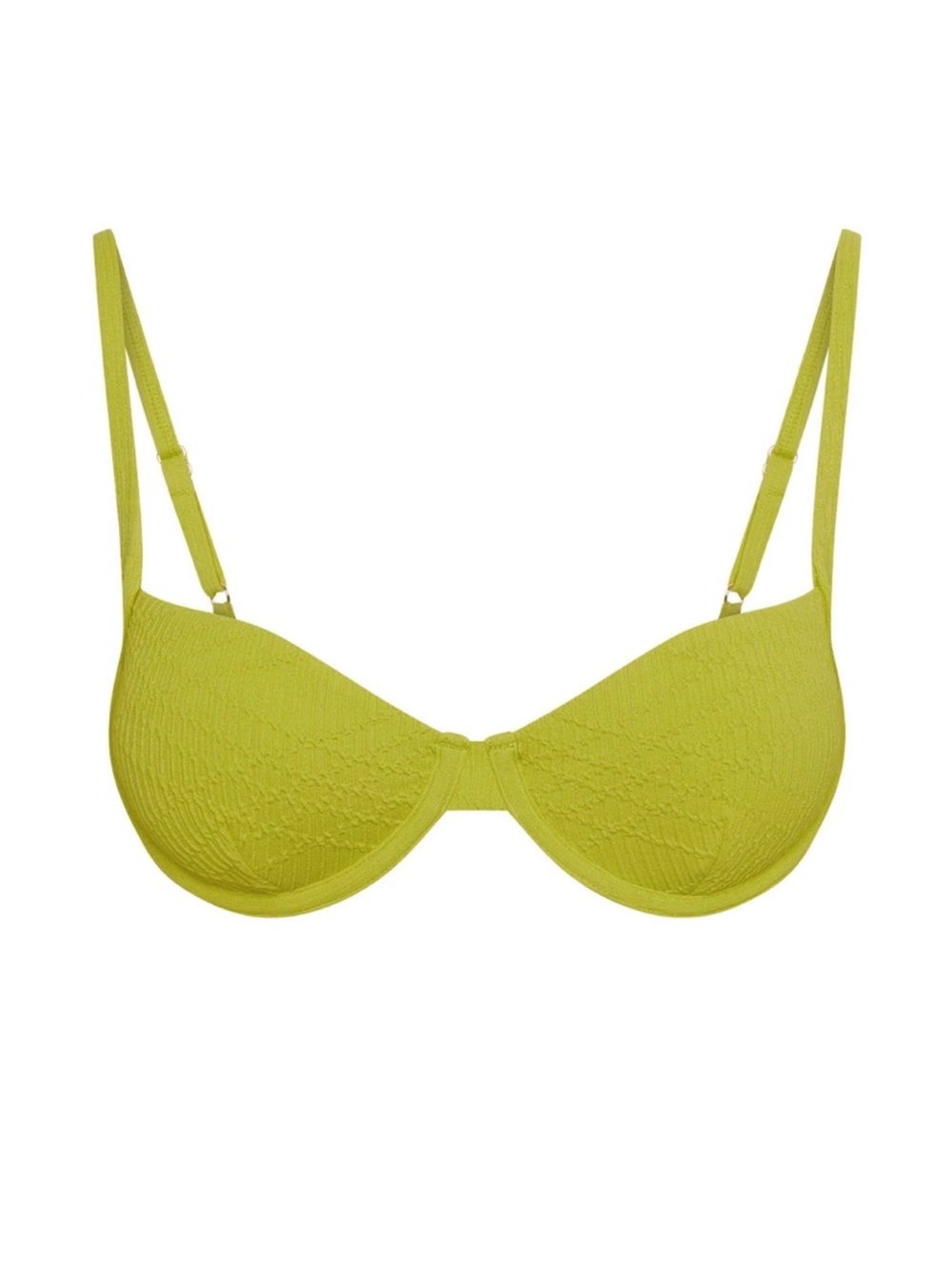 NWT Monday Swimwear Capri Bikini Top Chartreuse Summer
